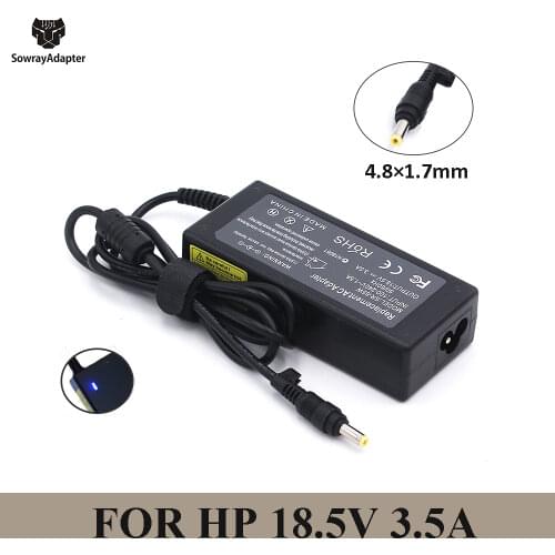 18.5V 3.5A 4.8*1.7mm 65W AC Laptop Charger Adapter For HP Compaq 6720s 500 510 520 530 540 550 620 625 G3000 pavilion dv4000