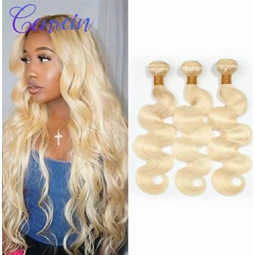 Wonder beauty 1/3/4 Pcs Lot 613 Blonde Hair Peruvian Body Wave Remy Hair Weft Human Hair Weave Bundles 10-24inch Free Shipping