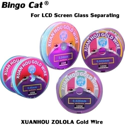 Tungsten Alloys Steel Wire LCD Screen Separating Line Cutting Wire For Curved OLED Broken Glass Remove Phone Tablets Repair
