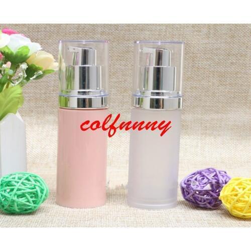 100pcs/lot Fast Shipping 30ml Vacuum Bottle lotion bottle Essence airless bottle plastic bottle with pressed pump