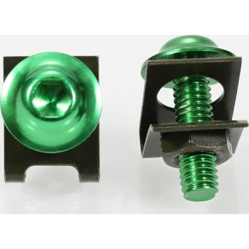 10x Motorcycle M6 6mm Fairing Bolts Spire Speed Fastener Clips Screw Spring Nuts Automobiles Parts Accessories