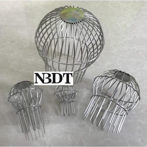 304 Stainless Steel Roof Wire Mesh Downspout UPVC Pipe Drain Strainer Filter Leaves Seeds Sewage Drain Insert Cover Gutter