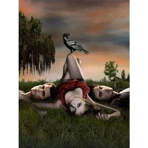 5D Diy Full Round/Square Diamond Painting "the Vampire Diaries" 3D Embroidery Cross Stitch Patterns Diamond Mosaic Home Decor