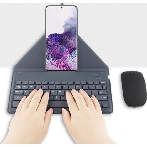 Bluetooth Keyboard For Samsung Galaxy S20 Ultra S10 Lite Note 10 Plus A51 A71 A31 A01 A21S Phone Wireless keyboard Stand Case