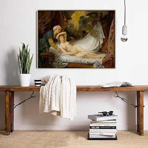 Citon Jean-Baptiste Greuze《Aegina Visited by Jupiter》Canvas Oil painting World Famous Artwork Picture Wall Decor Home Decoration
