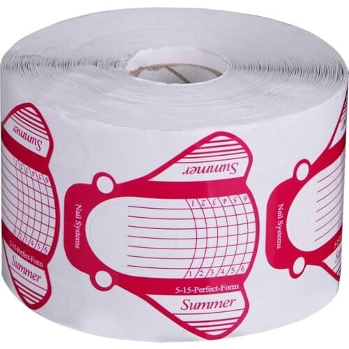 500pcs Nail Form Transparent Nail Art French Acrylic UV Gel Tips Extension Sticker Builder Form Guide Stencil Manicure Tools