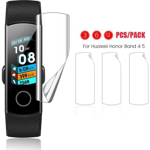 For honor band 5 screen protector for huawei honor band 4 5 strap hydrogel film honer band4 band5 not tempered glass