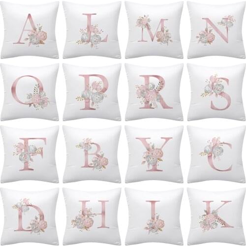 HOT SALES Flower words Cushion Cover Throw Pillow Case for Home Chair Sofa Decoration Square Pillowcases