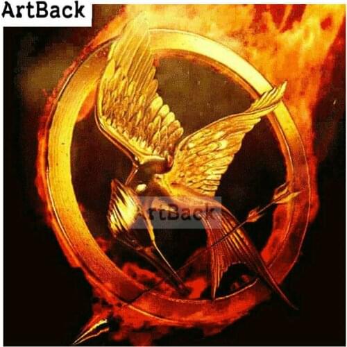 ARTBACK 5d diy diamond painting fire eagle animal 3d full square drill diamond embroidery rhinestone home decoration
