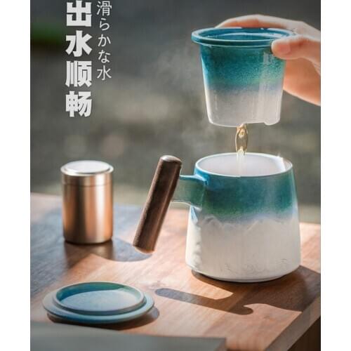 Creative ceramic Filter Mug Office Tea Cup Coffee Mugs Coffee Cups Retro Water Cup Teaware Tazas Gift Set Tea Accessories bb50