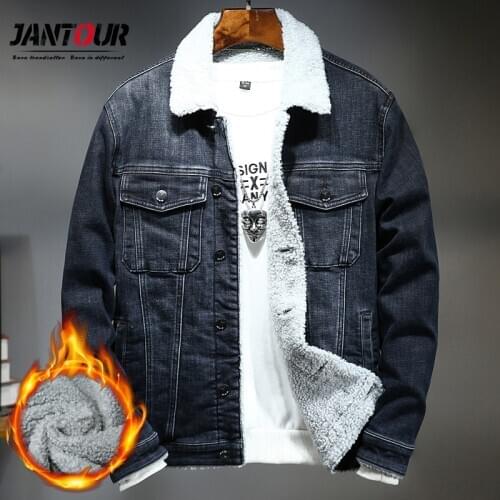 Men Winter Jean Jackets Outerwear Warm Denim Coats New High Quality Men Wool Liner Thicker Winter Denim Jackets Plus Size M-3XL