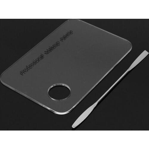 New Palette Clear Acrylic Nail Art Makeup Polish Gel Foundation Eyeshadow Mixing Spatula Stainless Steel Rod Manicure Set Tool