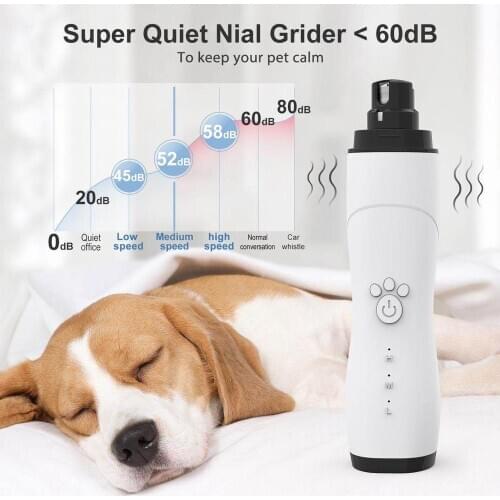 Rechargeable Pet Nail Grinder Dog Nail Clippers Painless USB Electric Cat Paws Nail Cutter Grooming Trimmer Tool Scissors File