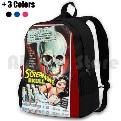 Screaming Skull B-Movie Outdoor Hiking Backpack Riding Climbing Sports Bag B Movie Mst3K John William Peggy Webber Alex Nicol