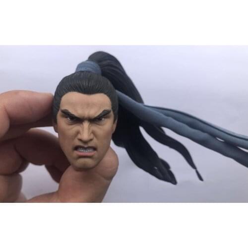 1/6 Scale Angry Version Soldier Head Sculpture Model for 12" Male Action Doll Toys