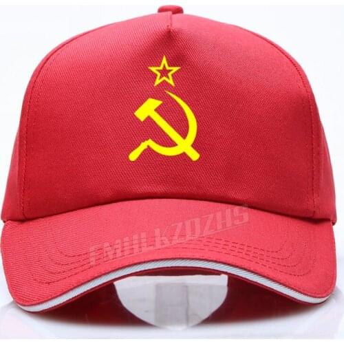 Soviet Flag Hammer and Sickle Communist Communism USSR CCCP Mens Baseball Cap Hip Hop Caps