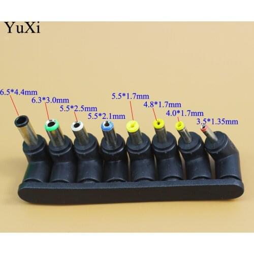 YuXi Universal 5.5*2.1mm Jack to DC Plugs for Laptop AC Power Adapter Computer Tips Connectors for Notebook 1set=8pcs