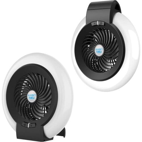 Camping Fan with Light Portable Tent Lantern Fan USB Rechargeable Hanging Lamp for Outdoor Indoor Hurricane Emergency