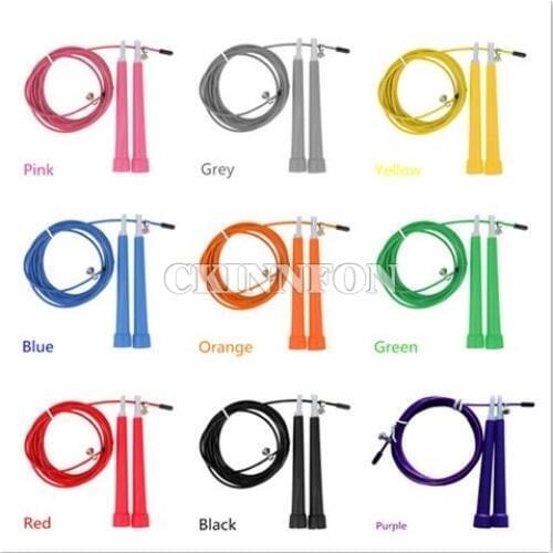 50Pcs/Lot Racing High Speed Aerobic Steel Wire Skipping Rope Length Adjustable Jump Skip Rope Fitness Equipment