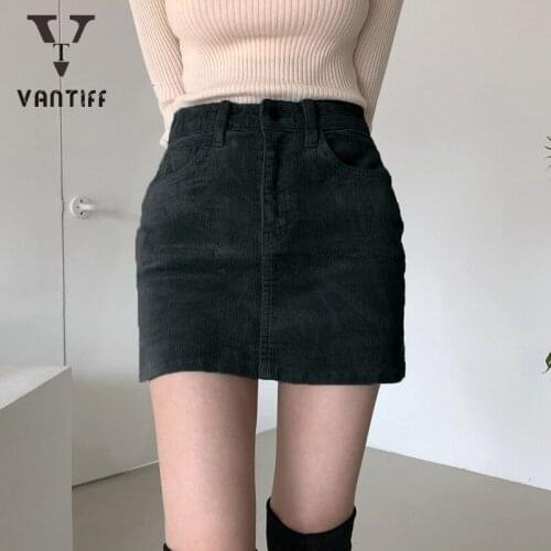 Fashion Streetwear Skirts Women Vintage Wick Velvet Retro Skirt Careful Machine Fork High Waist Thin A-line Pleated Skirt