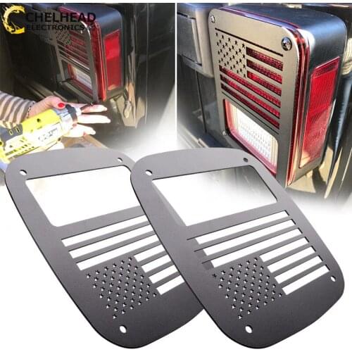 Taillight Protector Guard Cover for Jeep Wrangler TJ 1997-2006 Rear Lamp Cover Car Decoration Aluminum Sticker