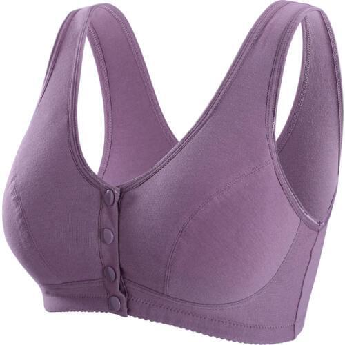 H4698 Lady Cotton Artificial Breast Prosthesis Bra Women Light Breathable Plus Size Bras After Breast Cancer Surgery Mastectomy