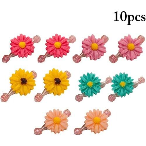 10pcs Flower Hair Clips Flower Shape Hairpin Clip Grooming Headdress Accessories Supplies Decoration Tool