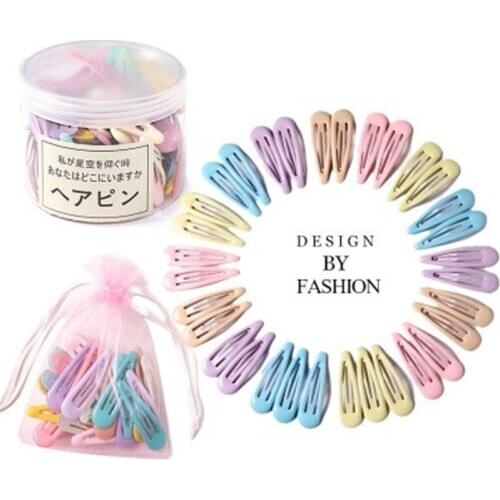 10Pcs/pack Simple Candy Color Geometric Hair pins baby Barrette Hair grips Girls Hair Clips Metal Barrettes Baby Pin Hair