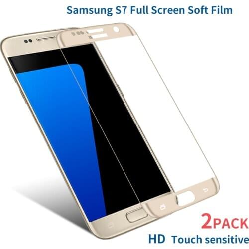 2Pcs/lot 3D Curved Soft Screen Protector For Samsung Galaxy S7 Edge Screen Protective Film For Samsung S6 Edge S6Edge plus