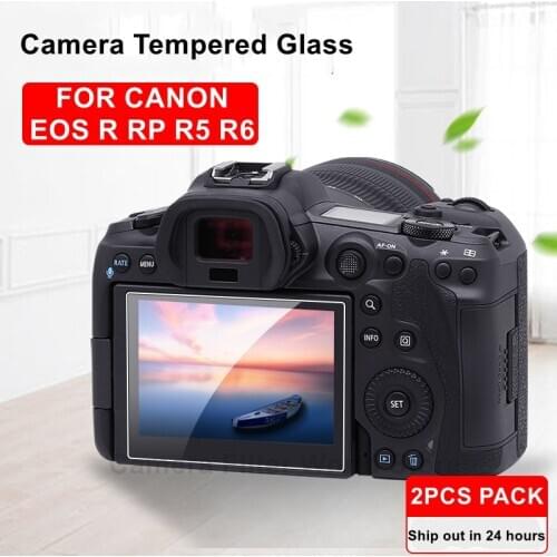 2PCS R5 Camera Glass Hardness Tempered Glass Ultra Thin Screen Protector for Canon EOS R5 R6 R RP Camera