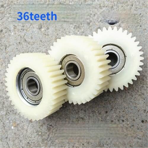 3pcs 36 Teeth Wheel Lithium Electric Bicycle Engine Motor Gear Plastic Nylon Gear 608Z Bearing 8MM Inner Hole Diameter