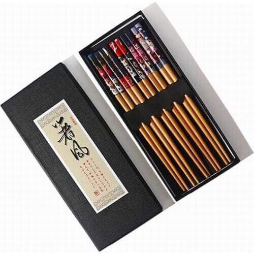 5 Pairs/sets Lucky Cat Bamboo Ecological Chopsticks Handmade Bamboo Wooden Lovely Chopsticks Japanese Style 50SETS