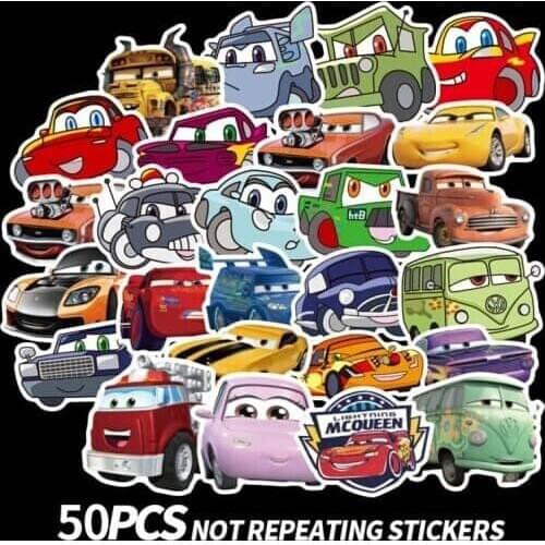 50 Pcs Cars Stickers PVC Graffiti Stickers Suitcase Guitar Car Sticker Waterproof