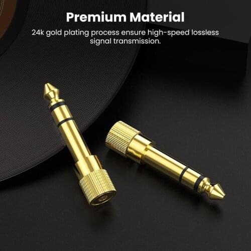 Hole Stereo Headphone Audio Adapter Home Connector Microphone Adapter C9D1