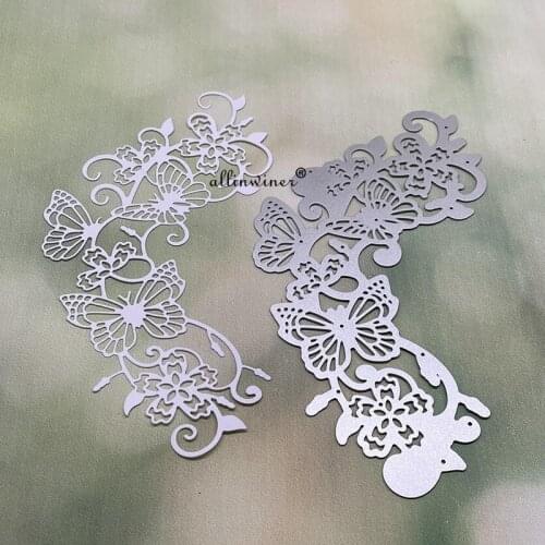 Butterfly flower edge DIY Craft Metal Cutting Die Scrapbook Embossed Paper Card Album Craft Template Stencil Dies