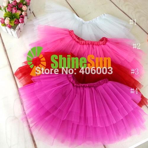 Free shipping kids chiffon tulle pettiskirts rainbow tutu skirt baby girls