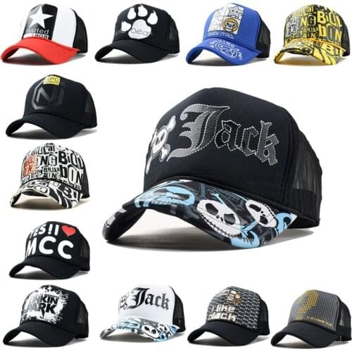 New Summer Women Adult Casual Trucker Cap Men Cartoon Breathable Mesh Baseball cap Hip Hop Snapback Hat
