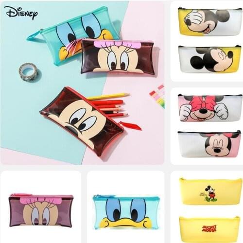 Disney Mickey mouse Large Capacity cartoon Pencil Case School Pen Case Supplies Coin Purse School Box Pencils Pouch Stationery