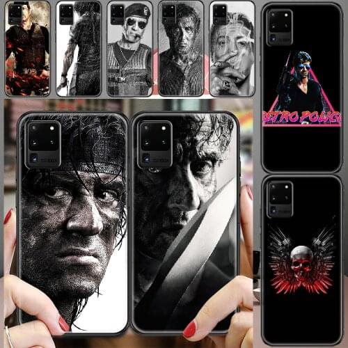 Rockys Strong Stallones Cool Phone case For Samsung Galaxy Note 4 8 9 10 20 S8 S9 S10 S10E S20 Plus UITRA Ultra black fashion