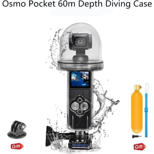 DJI Osmo Pocket 60M Waterproof Housing Case Diving Protective Shell Gimbal Sports Camera Accessories Silicone Dome Buoyancy Rod
