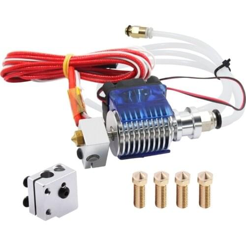 MEGA V6 J-head Extruder kit Volcano Block Long Nozzle kit 0.6 0.8 1.0 1.2 mm Hotend Aluminum 1.75mm 12V 40W 1M 3D Printers Parts