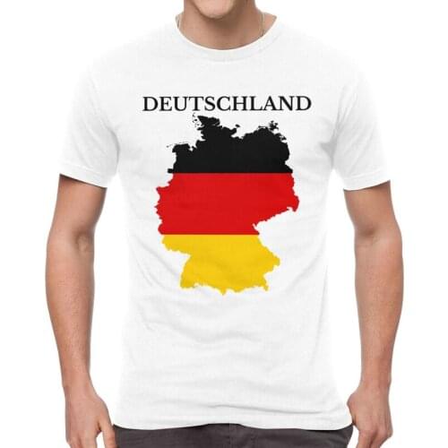 German Germany Map Flag Tshirts Men Casual Tee Tops Cotton T Shirts Short Sleeve Deutschland T-shirt Gift Merch