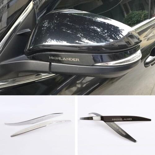 CHROME REAR VIEW SIDE WING MIRROR TRIM COVER GARNISH FOR TOYOTA HIGHLANDER 2015-2019 2020 ACCESSORIES CAR STYLING