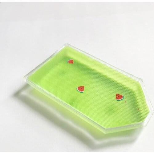 Diamond Painting Tool Small Green Beading Traywith Fruit Cover, 5D Painting Embroidery Tool Kit