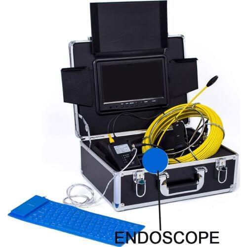WP91 60M Endoscope Inspection Camera 9" Mini DVR Monitor With keyboard 60M yellow cable Use for inspection or testing in variods