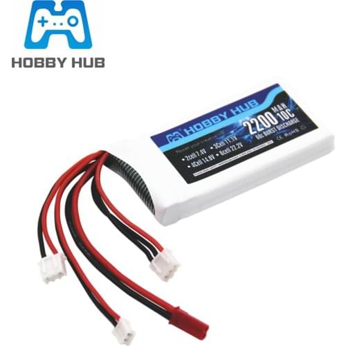 Hobby Hub Li-Polymer 2S 7.4V 2200mah 10C Lipo Battery For Radiolink RC3S RC4GS RC6GS DX6e DX6 For Taranis Q X7 Transmitter