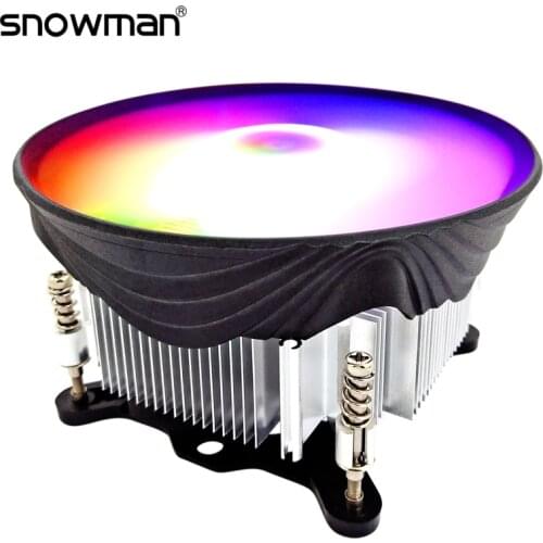SNOWMAN CPU Cooler RGB 120mm Screw mounting Heat Sink for Intel LGA 1200 1150 1151 1155 Radiator 3 Pin CPU Cooling Fan PC quiet