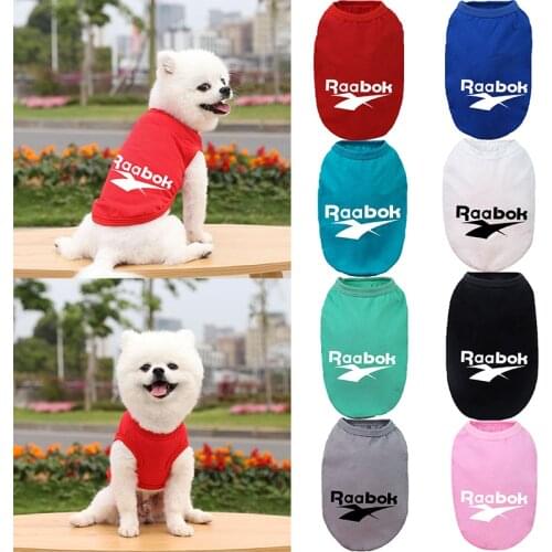 Summer dog clothes dog vest dog shirt dog T-shirt small dog clothes Chihuahua Teddy Corgi clothes 100% cotton comfortable