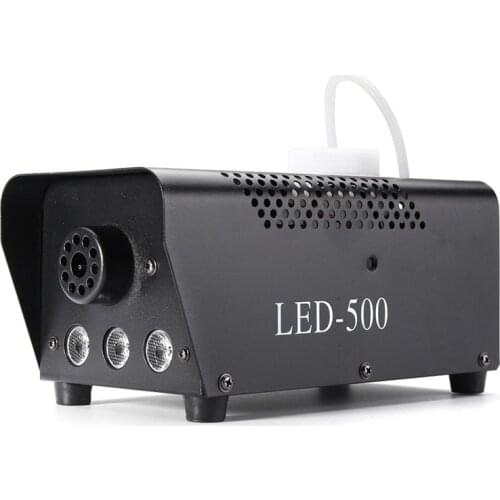 Mini 500W LED RGB Wireless Remote Control Fog Machine Pump Dj Disco Smoke Machine Stage LED Fogger For Party Wedding Christmas
