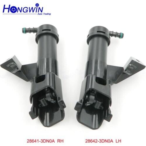 Front Left&Right Car Headlight Cleaning Washer Spray Nozzle For Nissan Tiida 2007-2012 28641-3DN0A 28642-3DN0A 5902-06-0108P